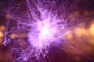 Tesla coil lightnings