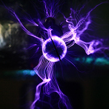 Nixie tube vs. Tesla coil