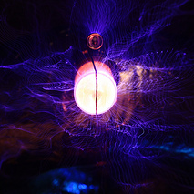 Nixie tube vs. Tesla coil